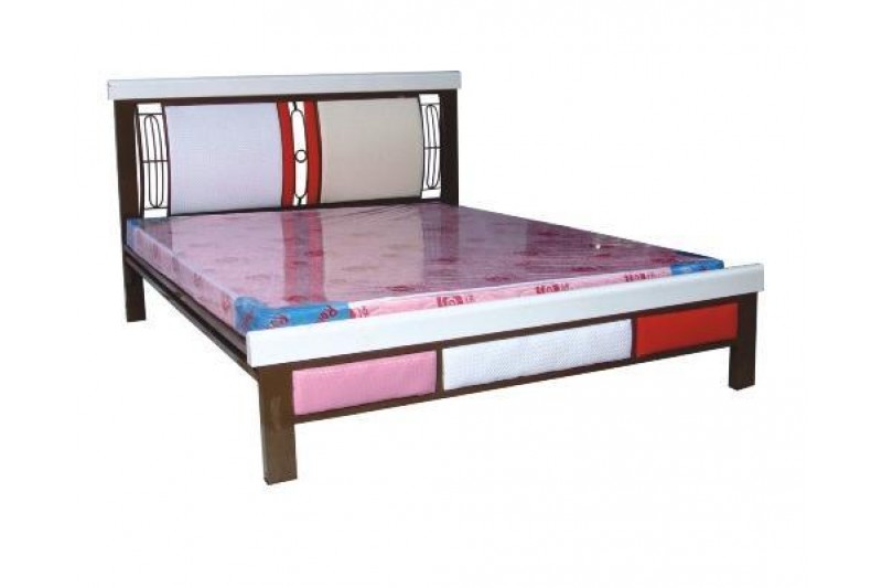 GS5: Giường sắt hộp vuông 1m2